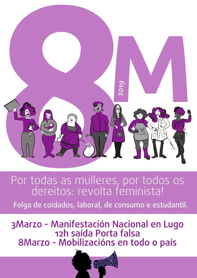 Manifestación nacional feminista en Lugo