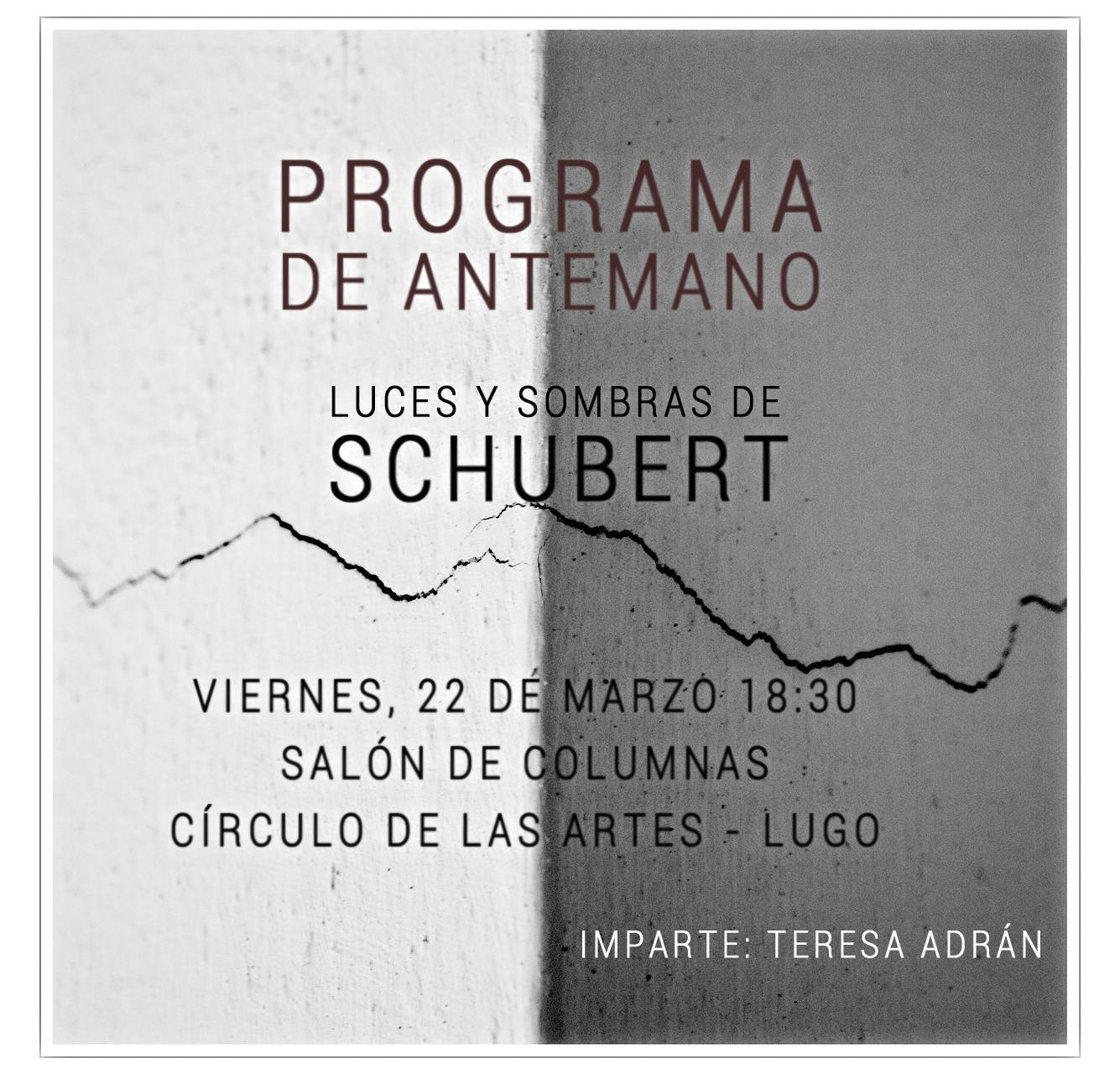 Programa de Antemano Schubert