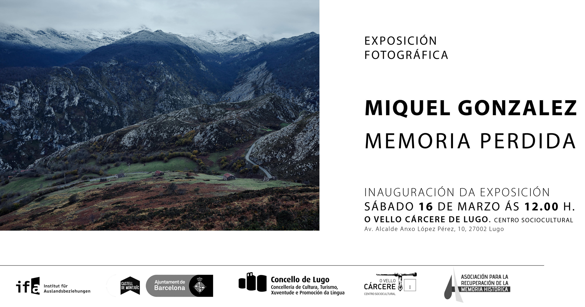 Inauguración da exposición fotográfica "Memoria Perdida" de Miquel González
