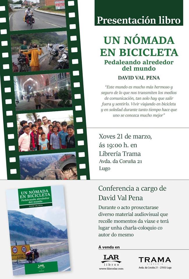Presentación do libro "Un nómada en bicicleta"