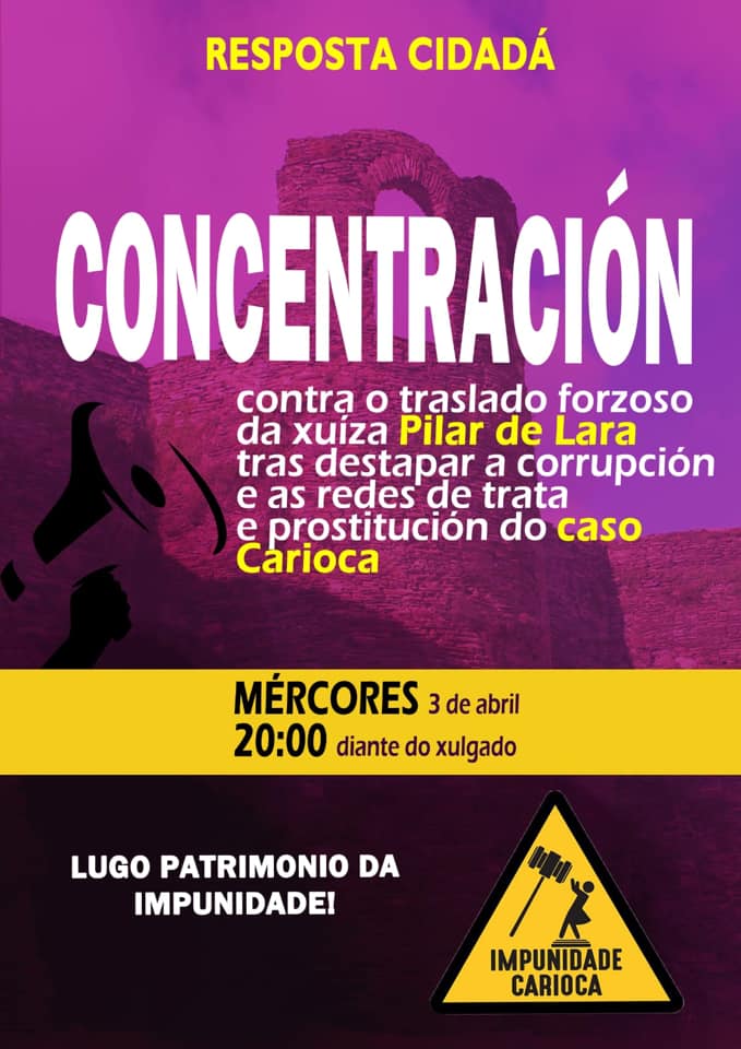 Concentración de apoio á xuiza Pilar de Lara