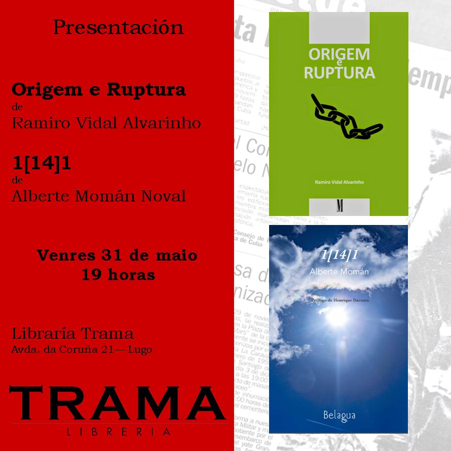 Presentación de libros de Ramiro Vidal e Alberte Momán na Librería Trama