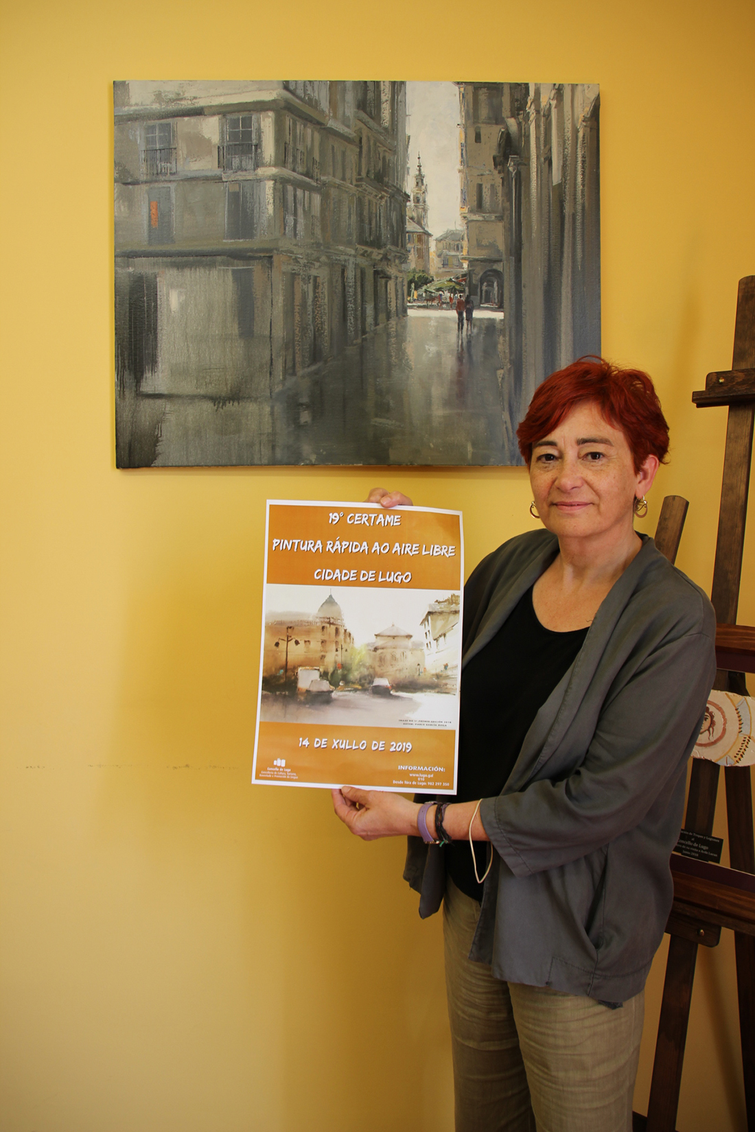 A edil de Cultura, Maite Ferreiro, presentou a 19 edición do “Certame de Pintura Rápida Cidade de Lugo”