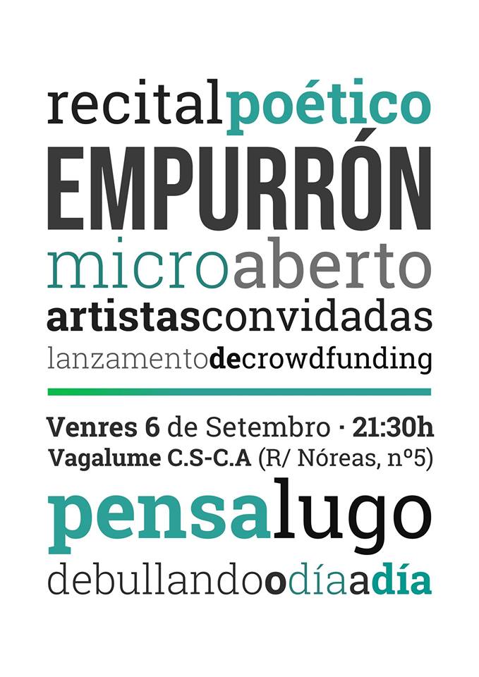 Recital poético "Empurrón Pensa Lugo"