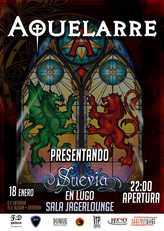 Cartel del Concierto de "Aquelarre" en el JagerLounge de Lugo