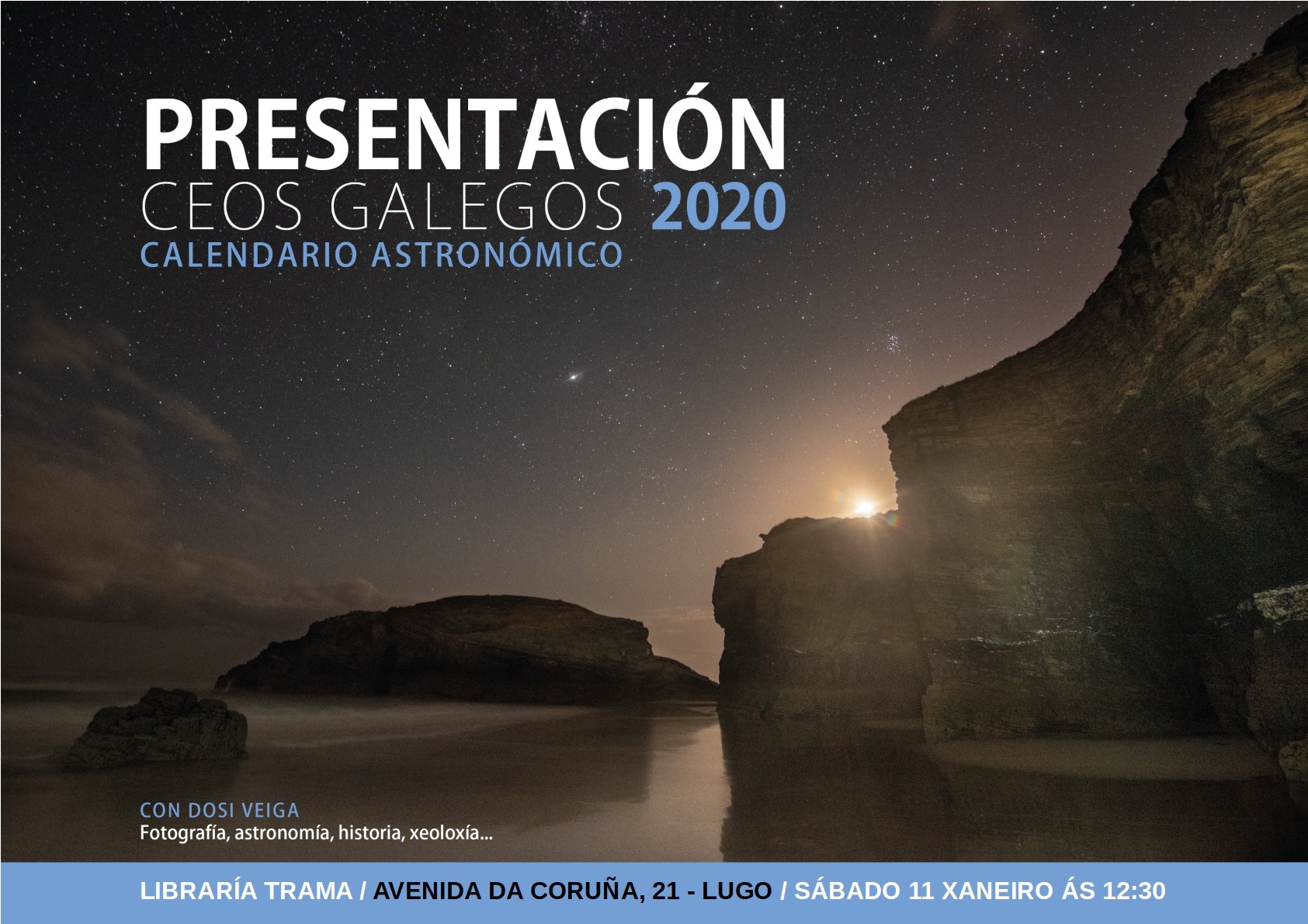 Cartel da Presentación do Calendario 2020 de Ceos Galegos