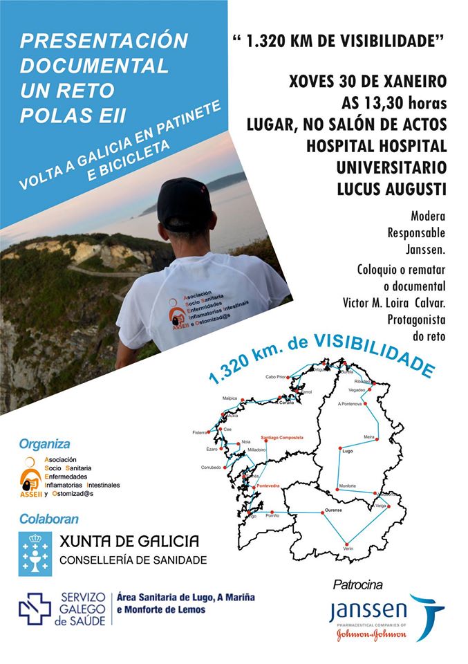 Cartel da Proxección do documental "Un reto polas EII"