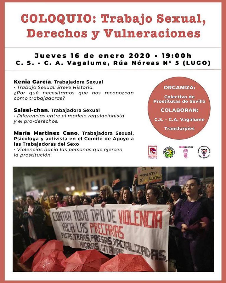 Cartel do Coloquio: traballo sexual, dereitos e vulneracións