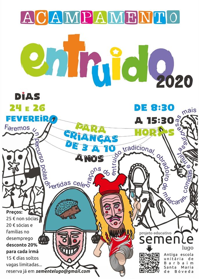 Cartel do Acampamento de entruido 2020 na Semente Lugo