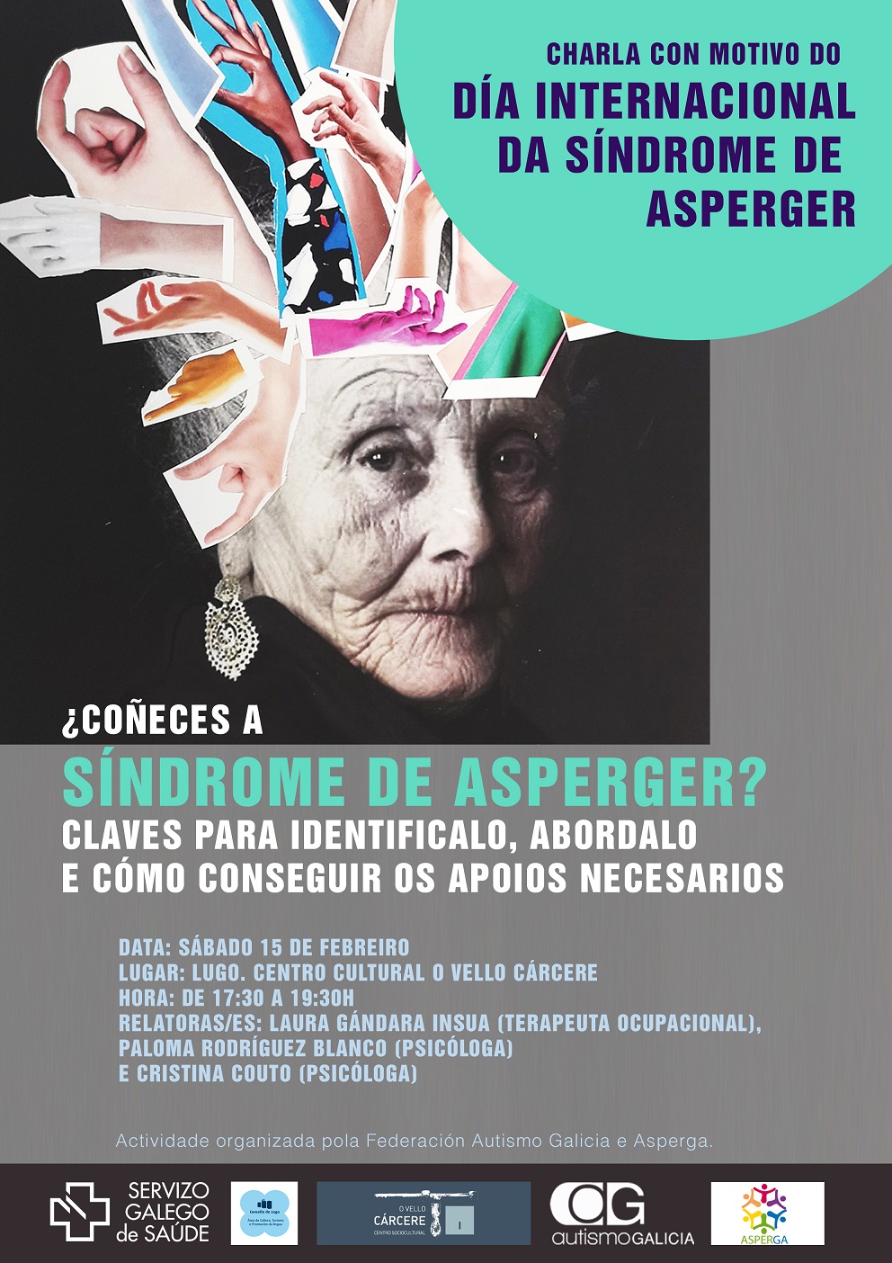 Cartel da Charla: "Coñeces a síndrome de Asperger?