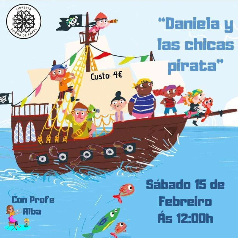 Cartel Cuentacuentos: Daniela y las chicas pirata