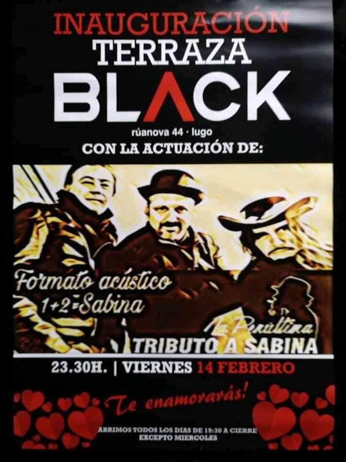 Cartel del Concierto acústico de La Penúltima en el BLACK