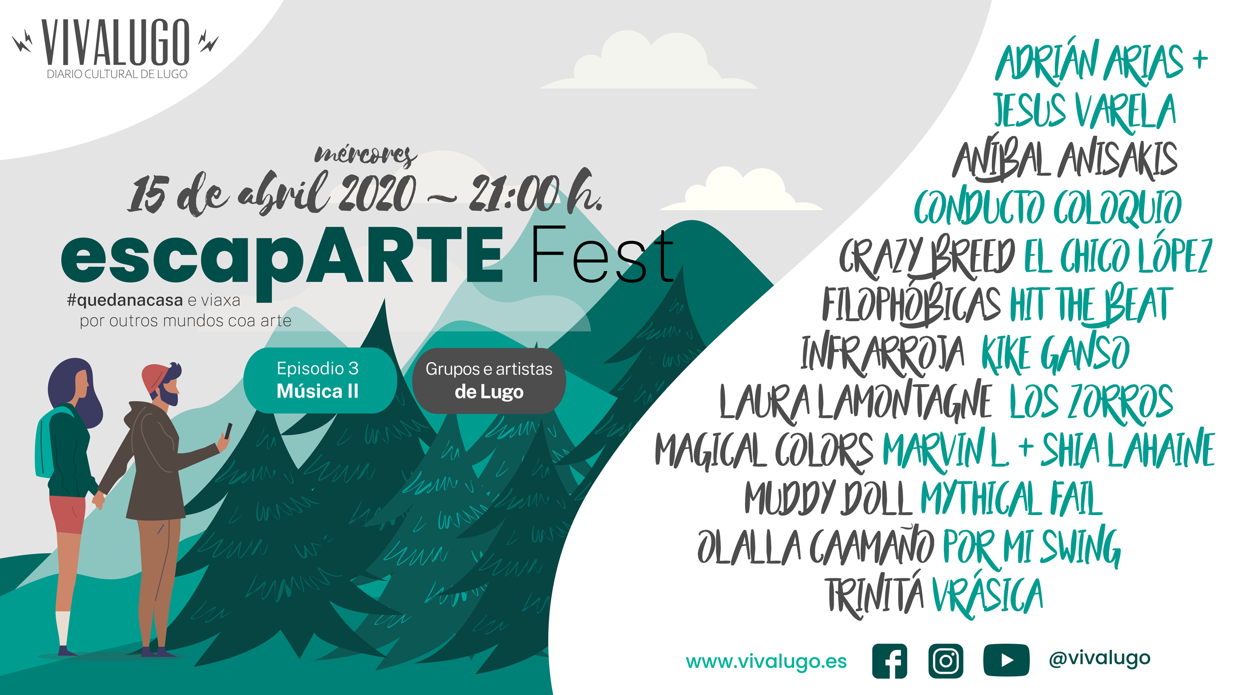 Festival on line de grupos e artistas de Lugo - escapARTE - edición II