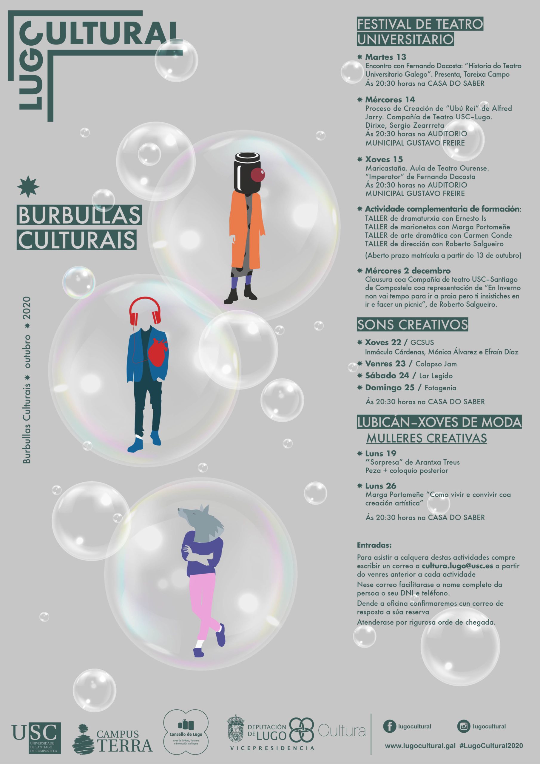 Burbullas Culturais - Programa de outubro 2020