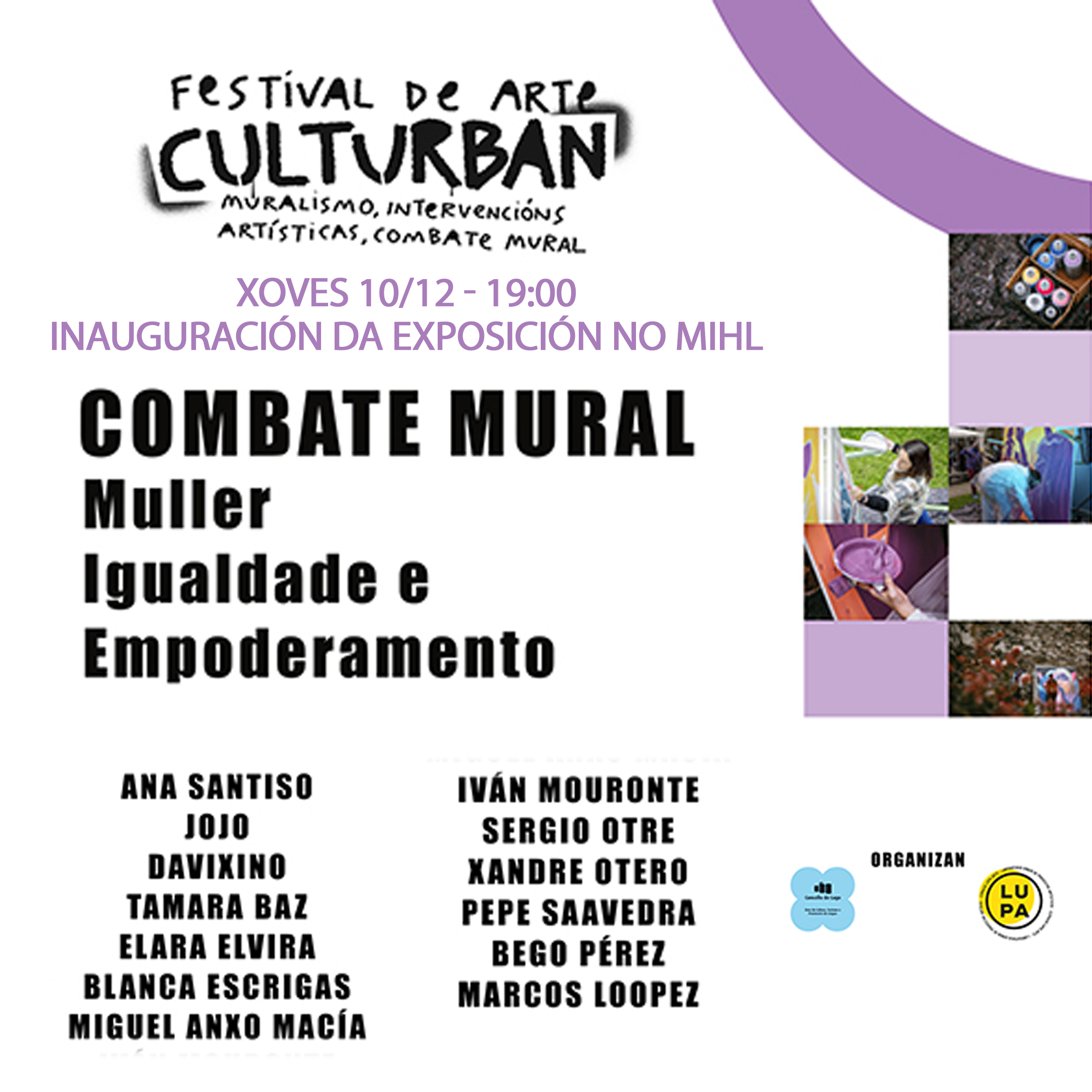 Exposición do "Combate Mural" do Culturbán 2020