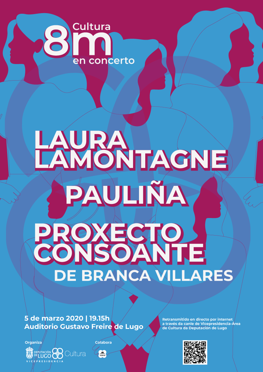 Concertos de Laura LaMontagne, Pauliña e Branca Villares polo 8M