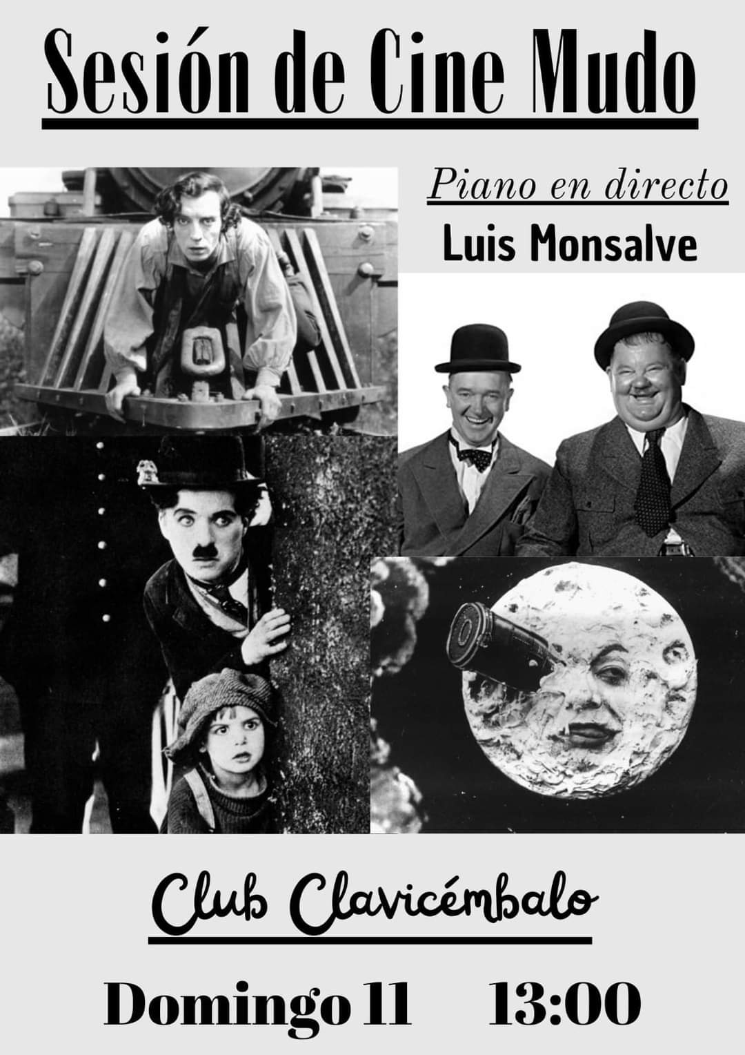 Cine mudo con Luis Monsalve ao piano en directo